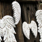 Asa de Anjo dupla feita a mão e Coração - 24cm