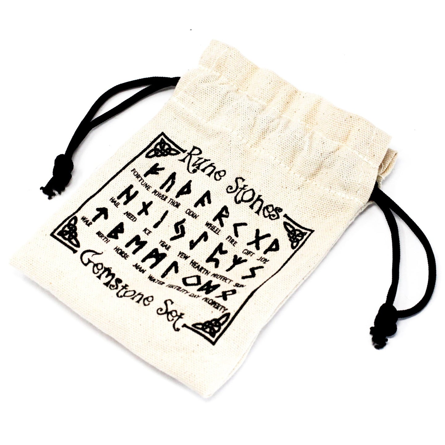 Jogo de Runa da India em bolsas - Ágata cinza