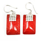 Pendentes de Prata e coral - Mini Discos SQ