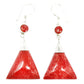 Pendente de Prata 925 estilo coral - gota dupla triangular