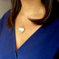 Pingente de coração de selenita